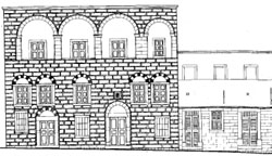 Tο σκίτσο δείχνει την πρόταση γραφικής αναπαράστασης της οικίας Σγούτας από την κυρία Mαρία Ξύδα