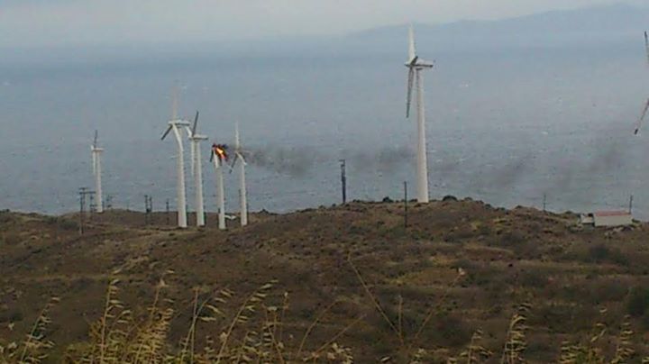 Η ανεμογεννήτρια από την οποία προκλήθηκε η μεγάλη πυρκαγιά της Αμανής